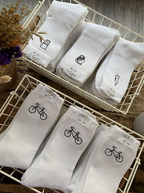 Chaussettes vélo Charles brodées à Mayence