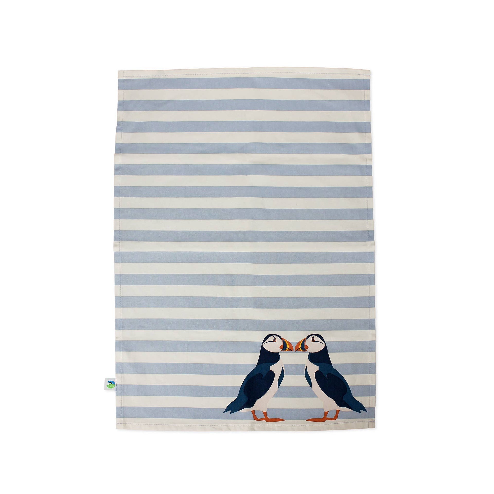 Torchon RSPB - en coton recyclé macareux bleu