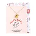 Collier Médaillon Lettre d'Amour sur Carte de Vœux de la Saint-Valentin