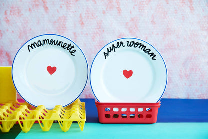 FAMILY HAS A BLAST Plate - Super Woman