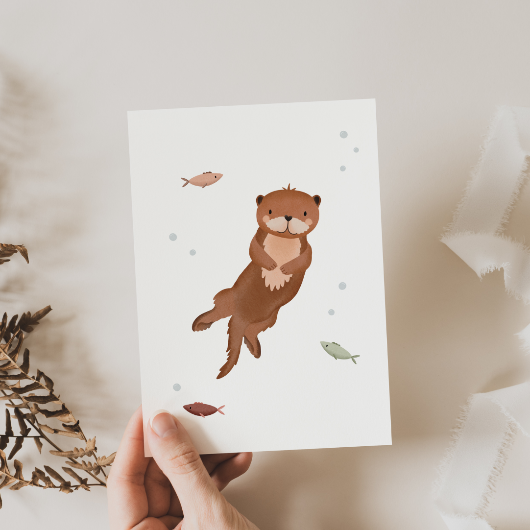 Oggetto regalo di design – carte de voeux loutre tilda theo 86670668