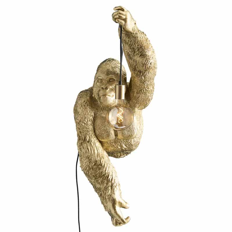 Wandleuchte Gorilla Jungle Jack gold