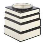 Vase en forme de pile de livres Magick avec chat noir