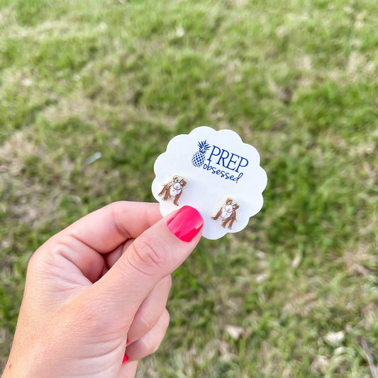 Pitbull Enamel Stud Earrings