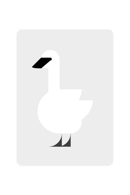 Postcard with trumpeter swan