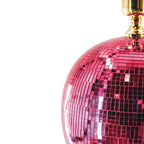 Lampe – Discokugel – Glas – Rosa – 20 x 20 x 20 cm