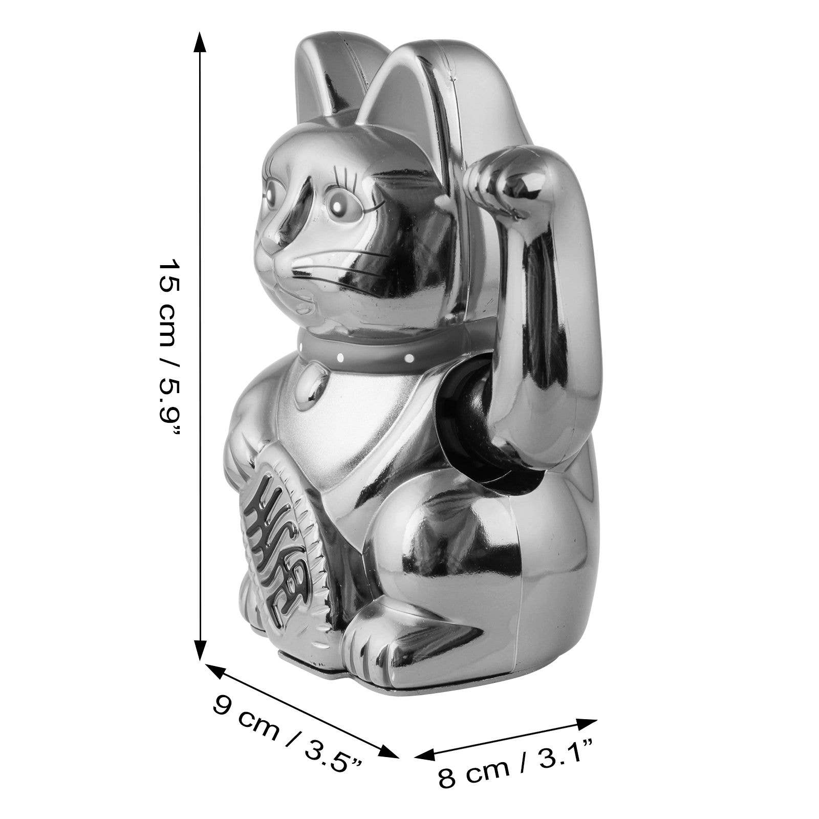 Chat chanceux doré 15cm
