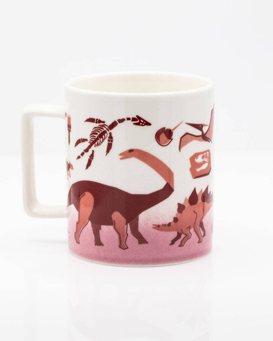 Oggetto regalo di design – Mug de Paléontologie Rétro (350 ml) – produit scientifique Cognitive Surplus EU, vue 2
