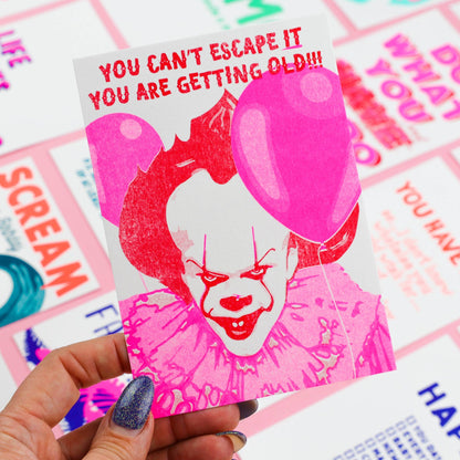 Pennywise Postcard: You Can't Escape IT (risoprint)