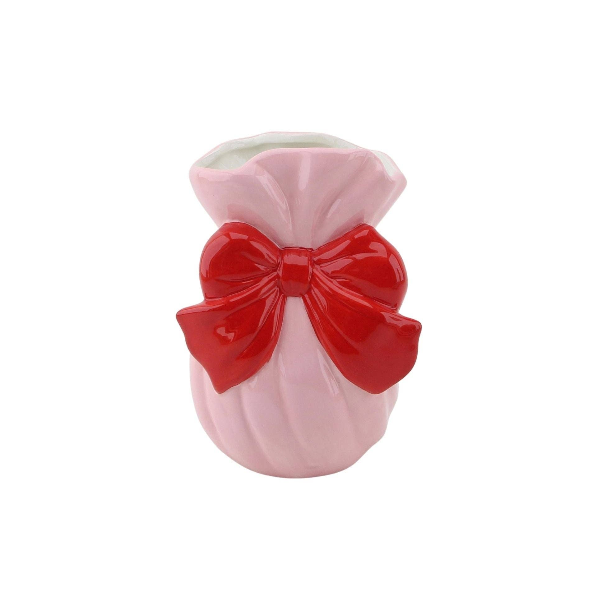 Vase/Schale – Dolomit – Rosa/Rot – 11 x 10 x 16 cm