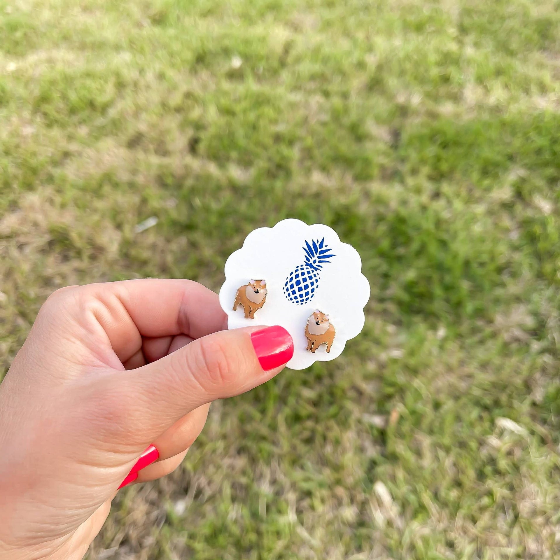 Designcadeau – Boucles d'oreilles Pomeranien