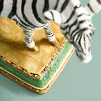 Poly/metal zebra chandelier, 27 x 9 x 45 cm