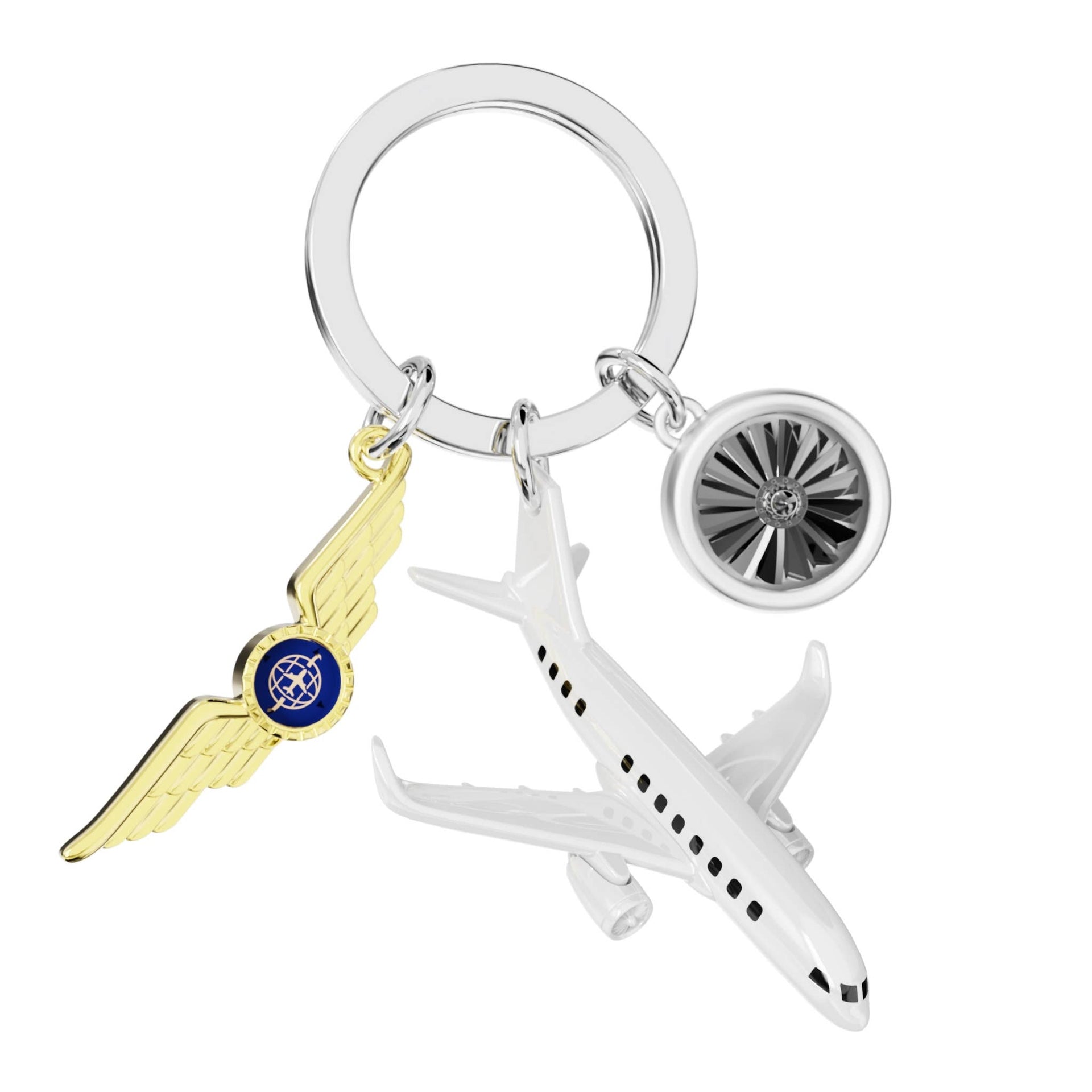 porte cles pilote davion metalmorphose