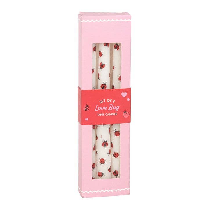 Ensemble de 3 bougies imprimées coccinelles