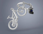 Oggetto regalo di design – porte cles vtt de descente metalmorphose