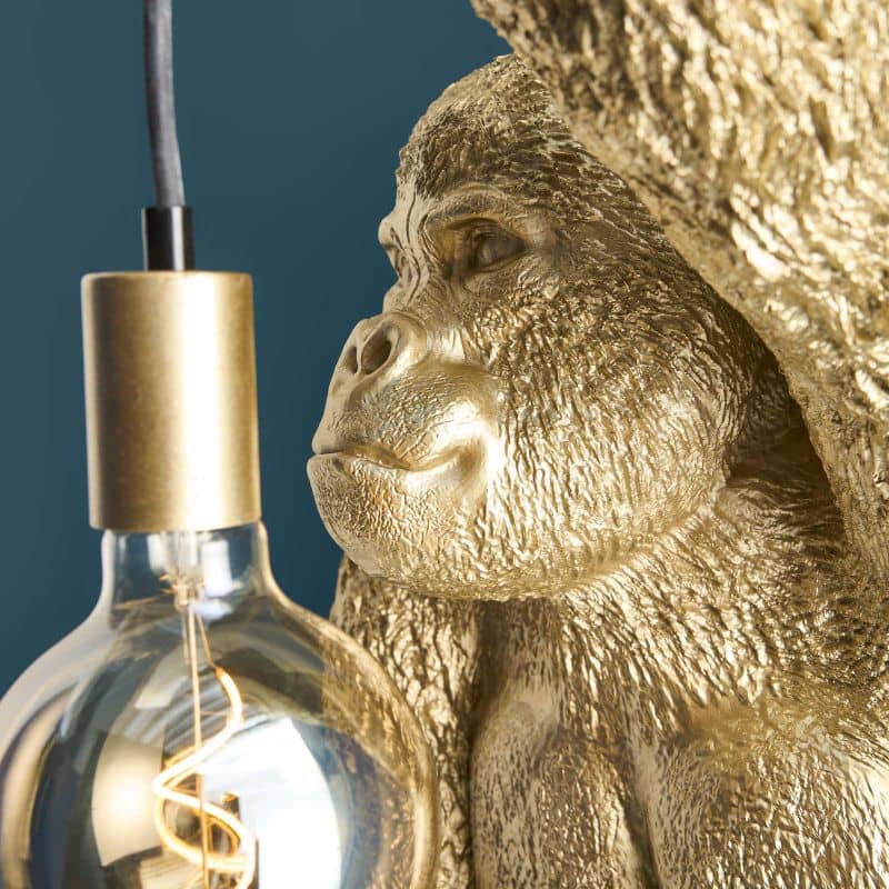 Wandleuchte Gorilla Jungle Jack gold