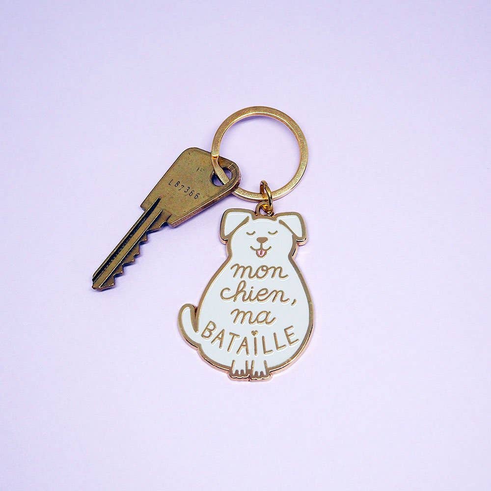 Porte-Clés "Mon Chien, Ma Bataille" | Designproducten en originele cadeaus