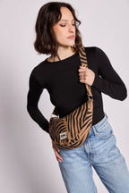 Sac Banane Andrea Zèbre cannelle