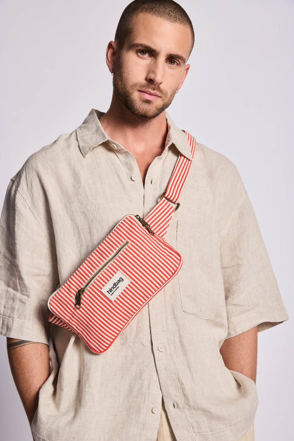 Sac banane Harry Rayures rouge