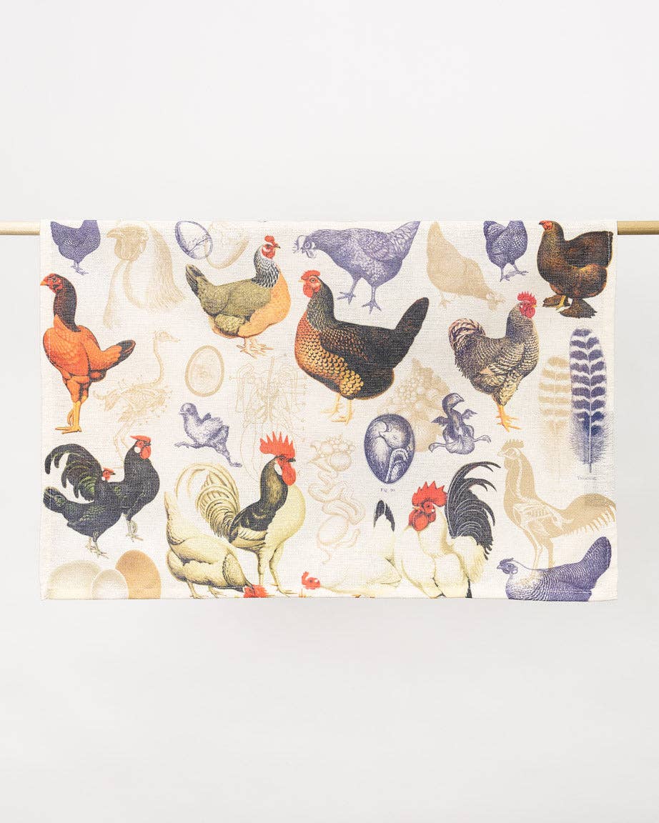 Oggetto regalo di design – Torchon Poules & Poussins – produit scientifique Cognitive Surplus EU, vue 3