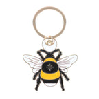 Forest Bee Enamel Keychain