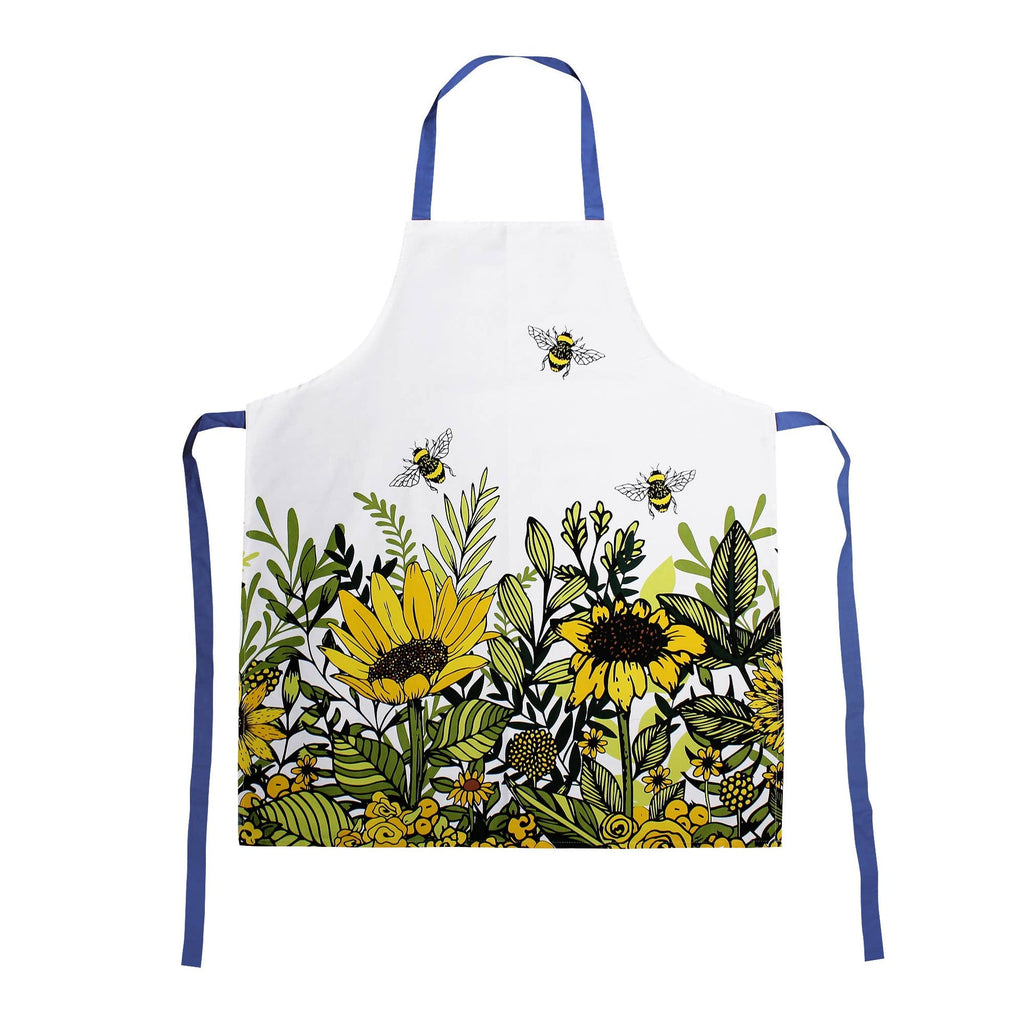 Sunflower Honey Bee Apron - floral