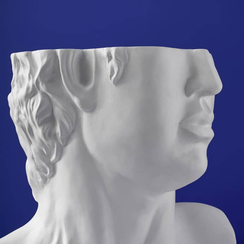 Table d'appoint David, Blanc Magnésie, 53 x 46 x 53 cm