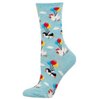 Socken mit Hühner- und Pinguinmotiv: „Ich kann fliegen!“