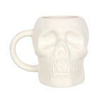 Mug en forme de crâne blanc mat