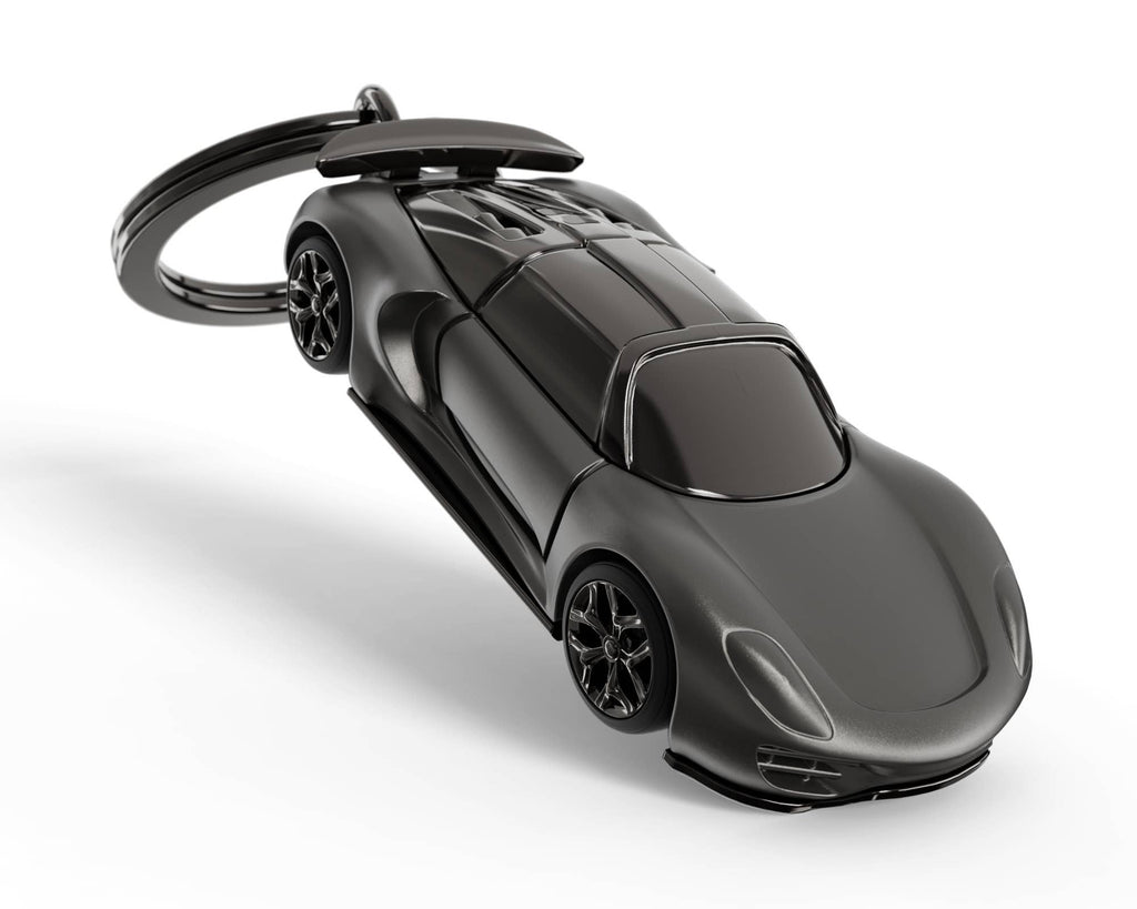 Oggetto regalo di design – porte cles supercar noire metalmorphose
