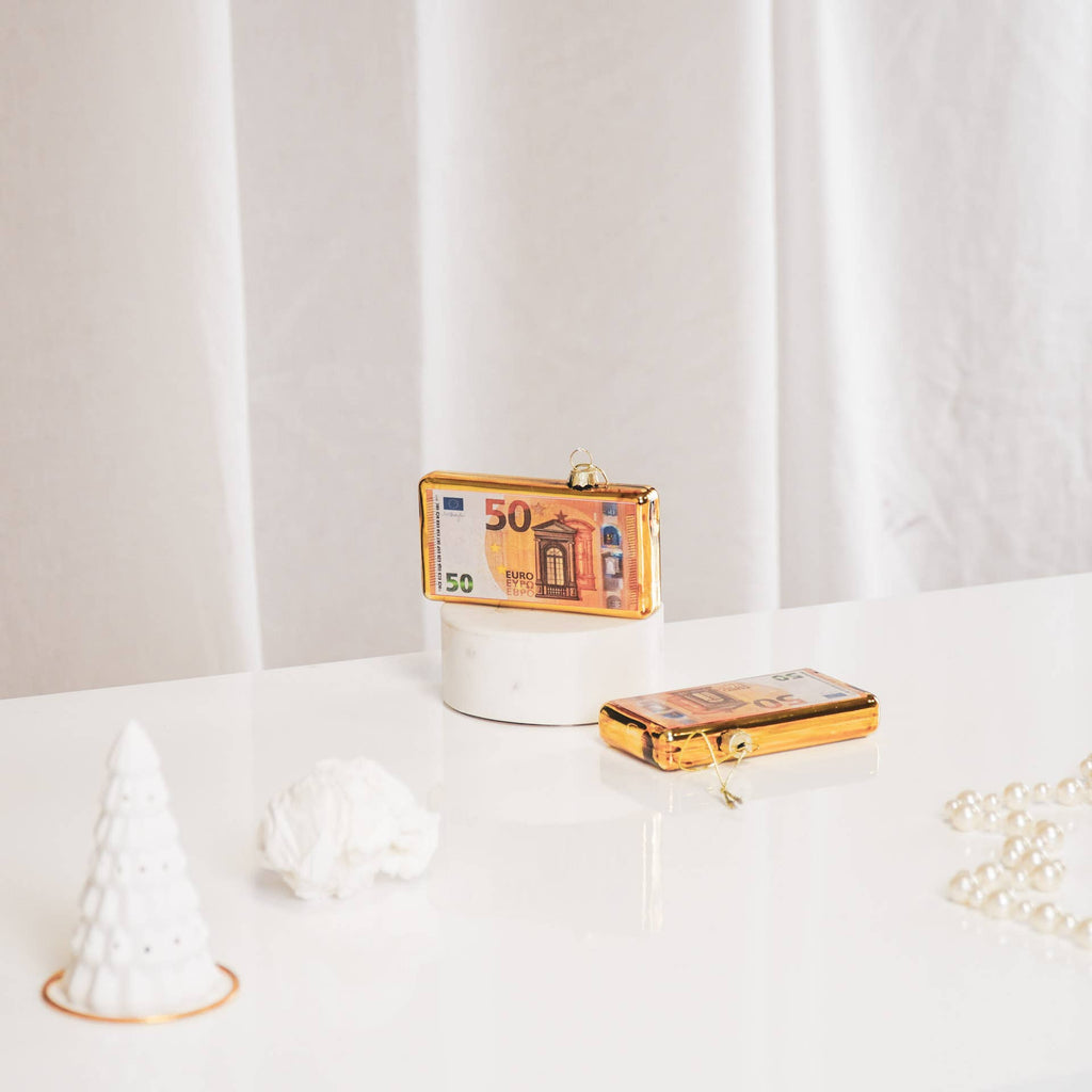 Boule de Noël Billet de 50 euros | Objetos de diseño y regalos originales