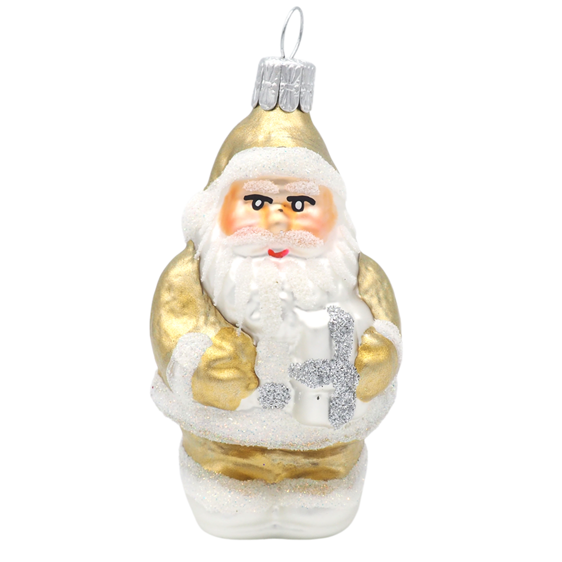 Santa Claus Gold Christmas Ornament