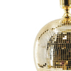 Lampe – Tischlampe – Facettierte Kugel – Glas – Gold – 20 x 20 x 20 cm