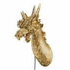 Wandleuchte „Drache“, goldfarben, 66 x 27 x 41 cm