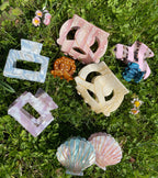 Haarspange mit Muschel und Schaumstoff