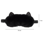 Masque de sommeil peluche – chat noir