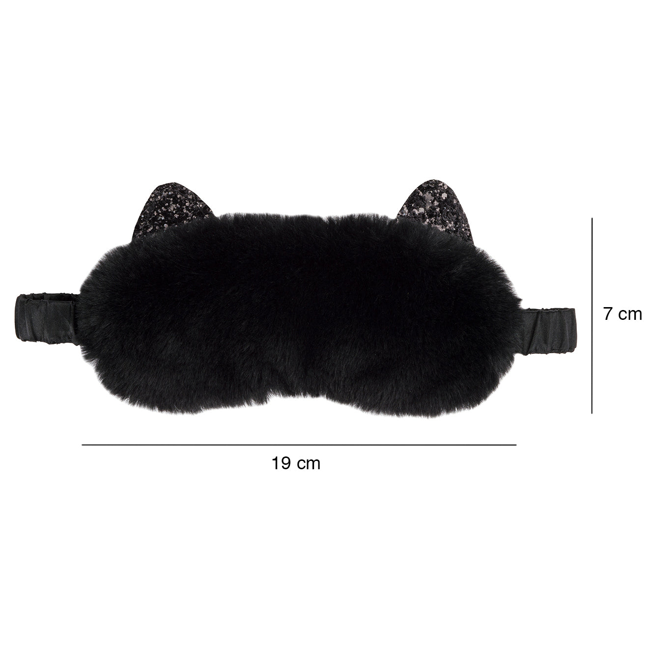 Masque de sommeil peluche – chat noir