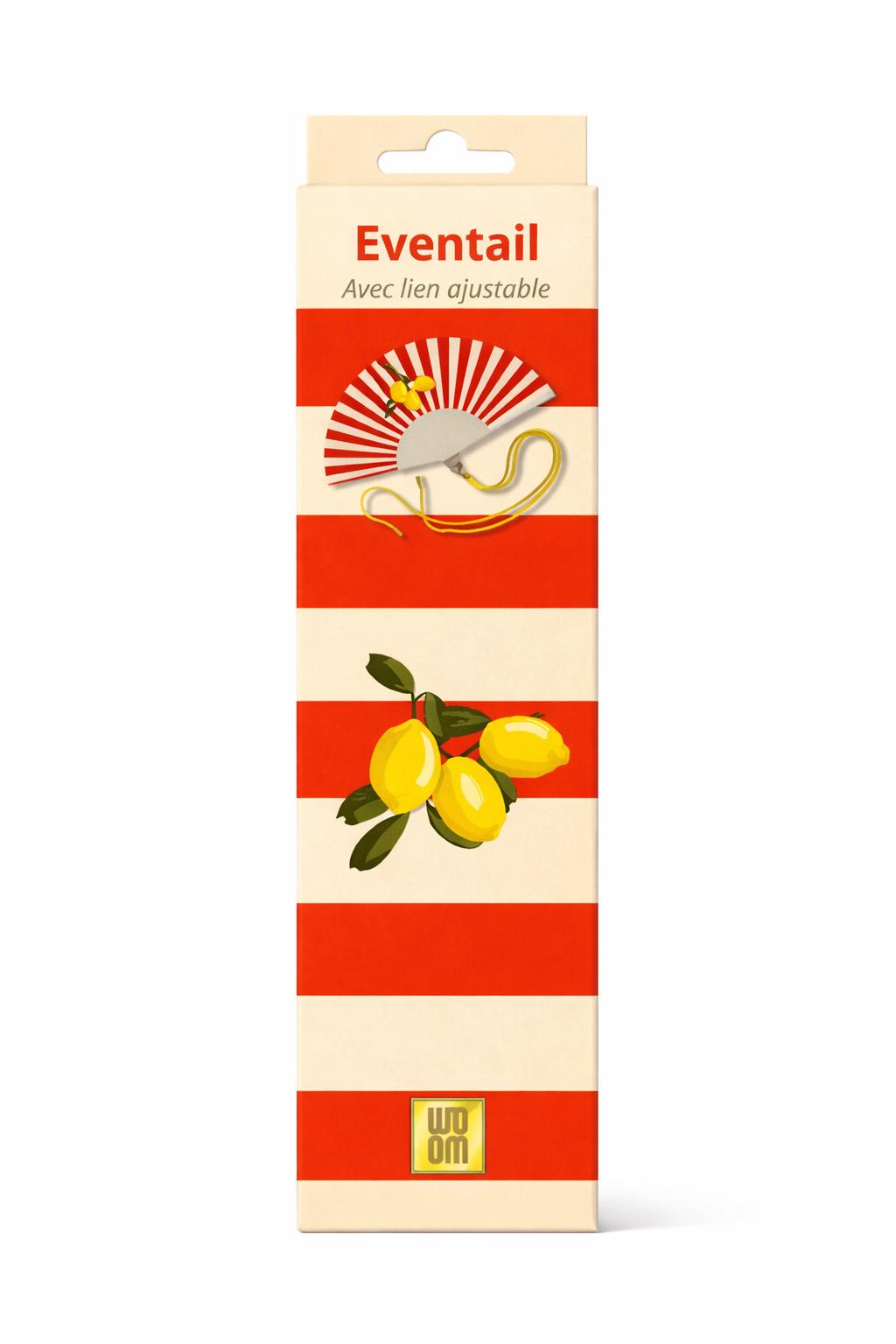 Eventail avec bandoulière - Citrons