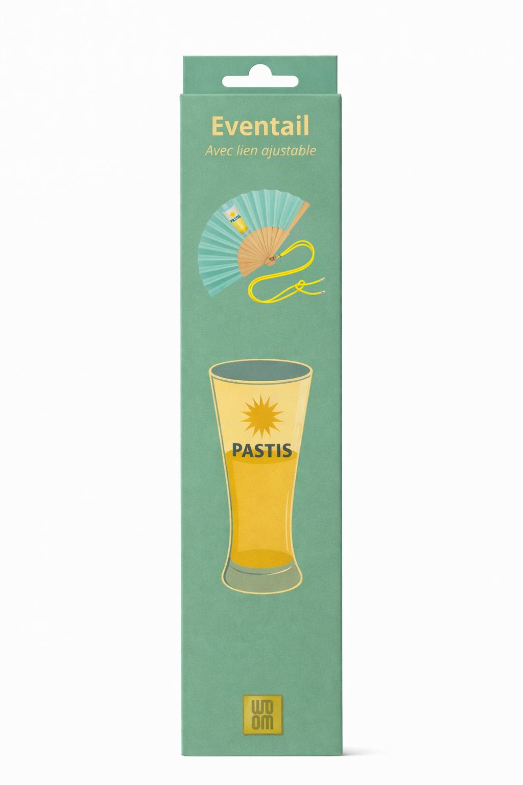Eventail avec bandoulière - Pastis
