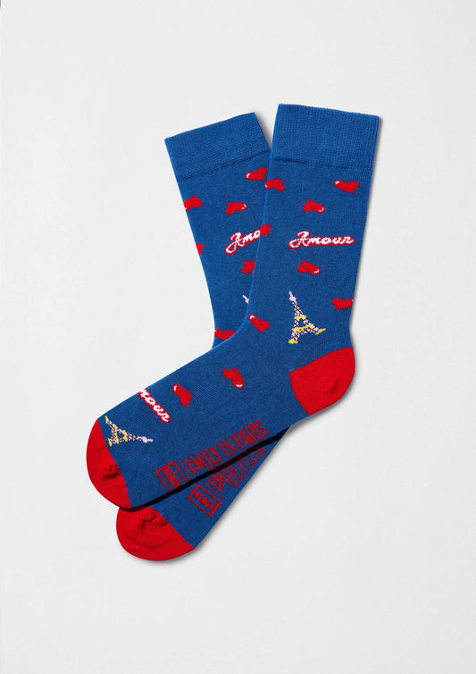 Chaussettes BeEmilyInParis Amour Bleu