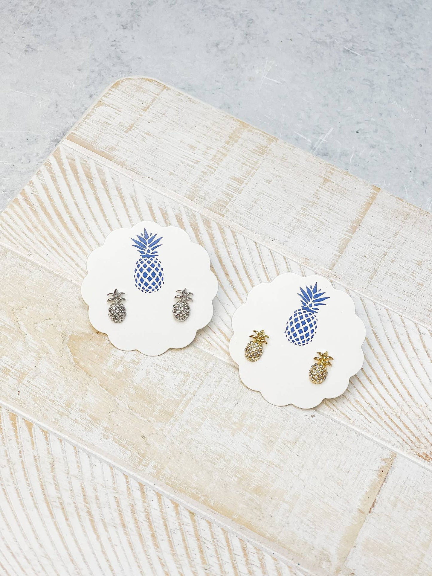 Mini pineapple stud earrings