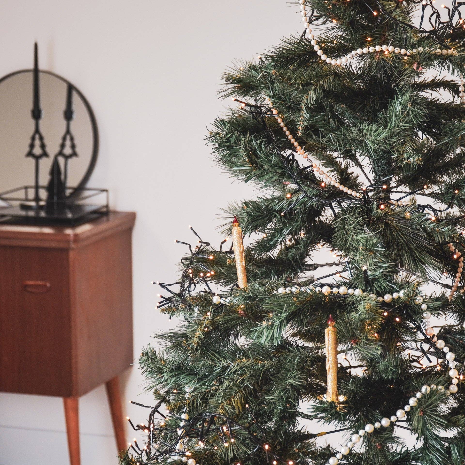 UV-Glühkerze, Weihnachtsdekoration, Glas, 4 x 4,5 x 13 cm