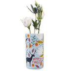 Vase en céramique à motif floral scandinave avec animaux
