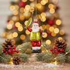 Boule de Noël Père Noël à la pêche | Oggetti di design e regali originali