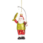 Boule de Noël Père Noël à la pêche | Objetos de diseño y regalos originales
