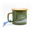 Mug en émail “You Find Me Outdoors” | Design e regali originali