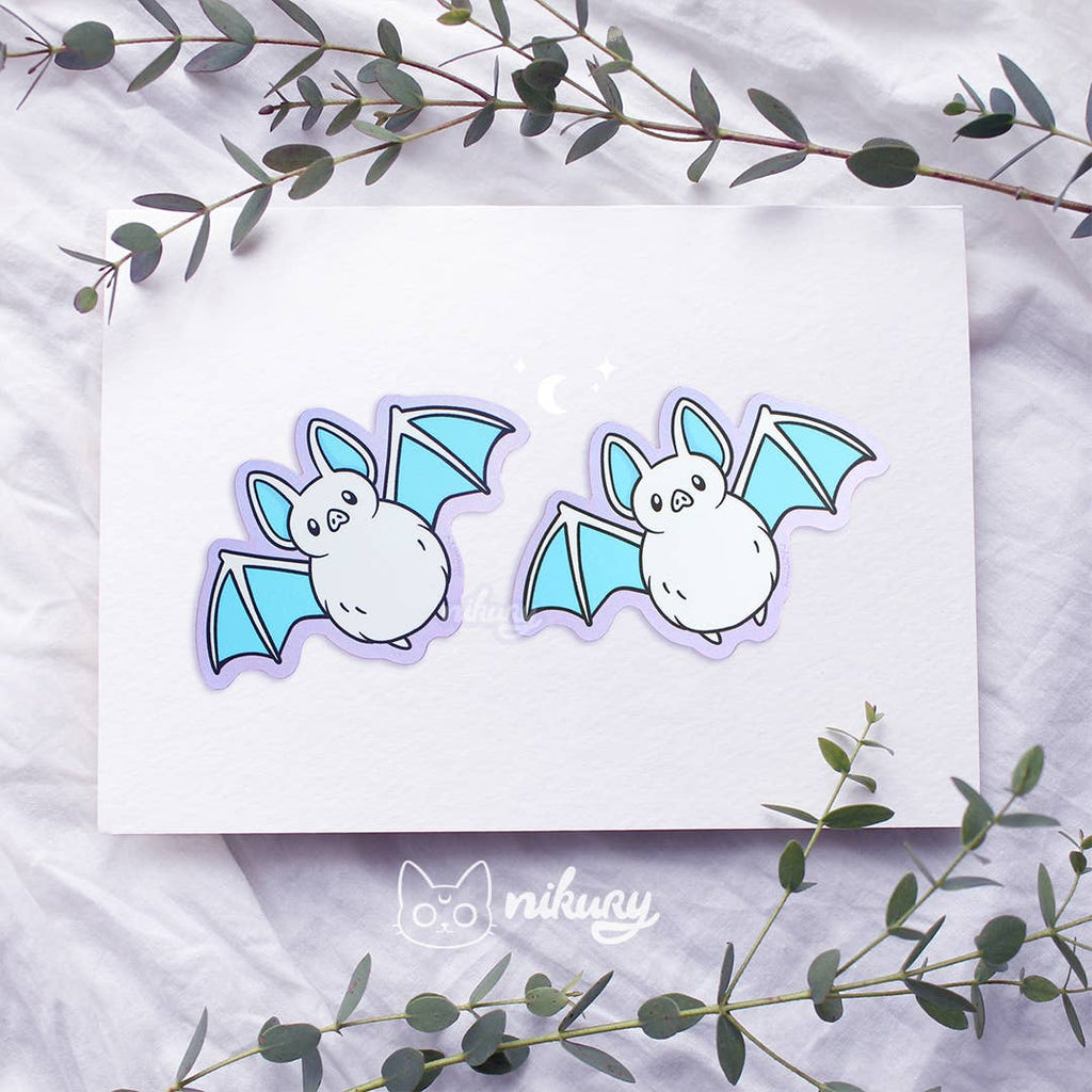 autocollant holographique chauve souris nikury 