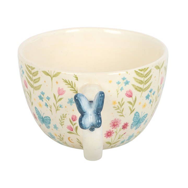 Luna Bloom floral mug with butterfly