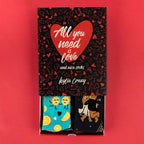 Coffret Cadeau 4 paires de chaussettes "All Your Need Is Love"