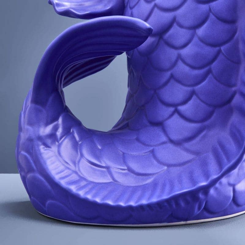 Sculpture/Vase Blubb, Matte blue sandstone, 35 x 30 x 44 cm